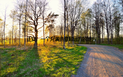 正安, 一个充满诗意和远方的地方